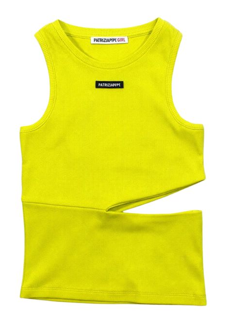 Canotta bambina verde fluo in cotone Patrizia Pepe | 7M0980VERDE FLUO